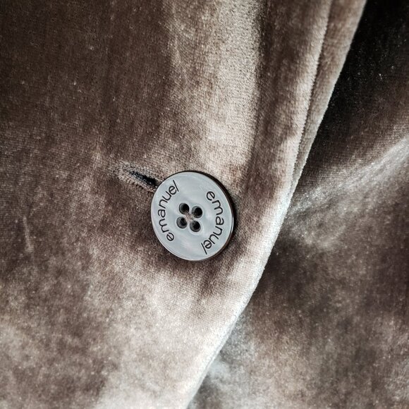 Emanuel Ungaro Velvet Blazer Chocolate Brown Rayon Silk Jacket size 10 Evening - Picture 7 of 14